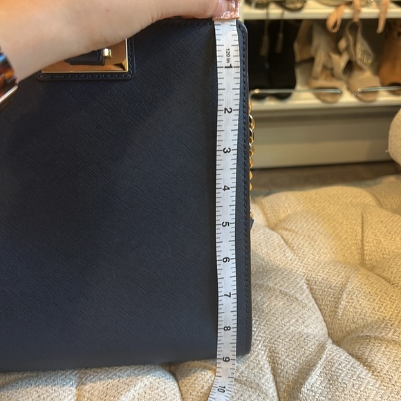 Michael Kors Dark Blue Leather Bag w Adjustable Strap - Picture 12 of 13